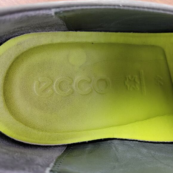 ECCO Mens St 1 Hybrid Lite Brogue Wingtip Magnet Shoes 10 Gray Leather Oxford - Picture 15 of 16